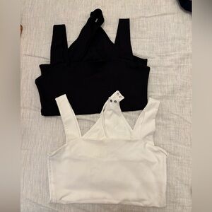 Abercrombie & Fitch Black and White Squareneck body suits